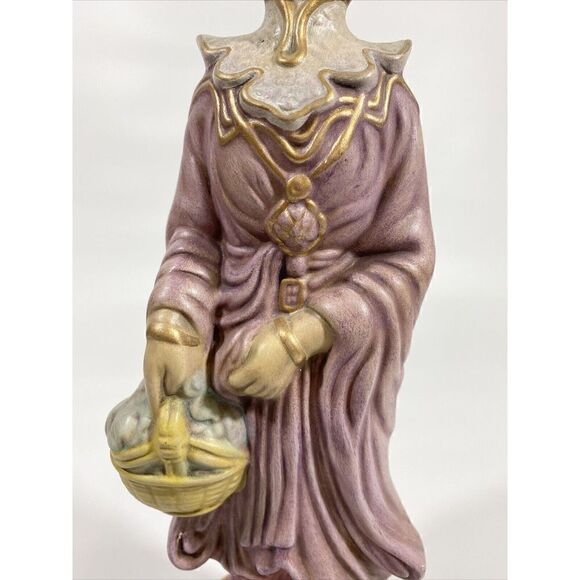 Vintage Midcentury Modern MCM Asian Woman Geisha Figurine Sculpture 13.5" - Picture 7 of 9